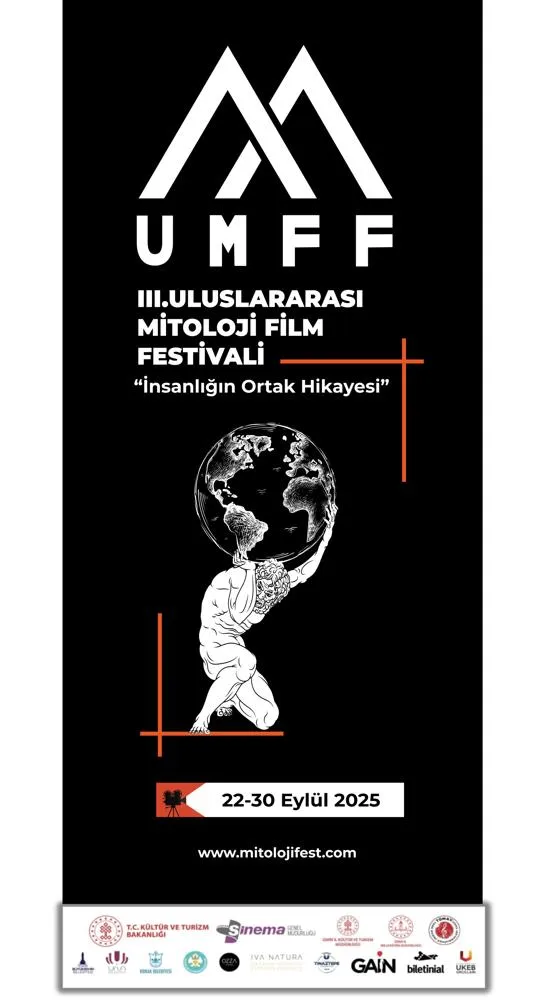 Mitoloji Film Festivali roll-up tasarımı